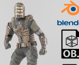 Isaac Clarke Dead Space Textured Rigged