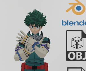 Izuku My Hero Academia Textured Rigged