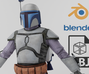 Jango Fett Star Wars Textured Riggged
