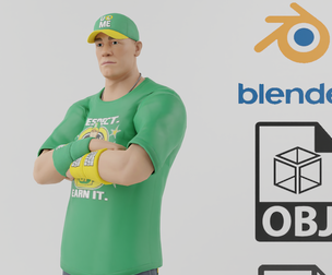 John Cena WWE Textured Rigged