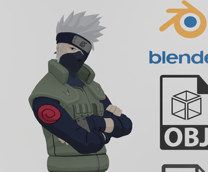 Kakashi Ninja "Naruto" Textured Rigged