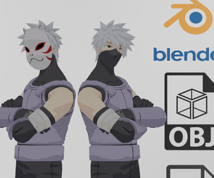 Kakashi Anbu "Naruto" Textured Rigged