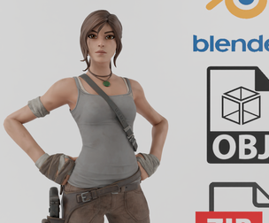 Lara Croft Textured RIgged