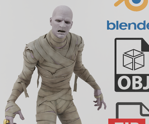 The Mummy Creature Textured Rigged