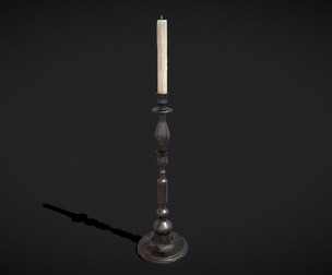 Rusting Column Candle Stick