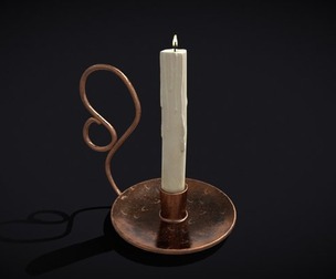 Medium Copper Chamberstick