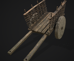 Wooden Cart Planked Hinges
