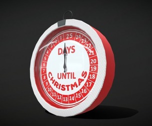 Days Until Christmas Clock