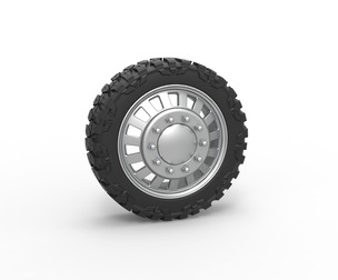 Front semi wheel for pickup Version 16 Scale 1:25