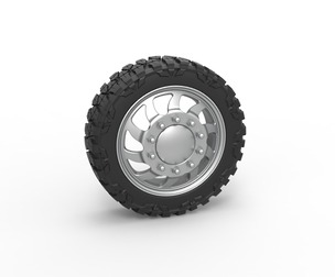 Front semi wheel for pickup Version 17 Scale 1:25