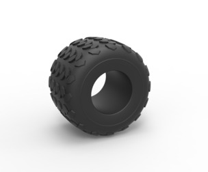 Monster Jam tire 26 Scale 1:25
