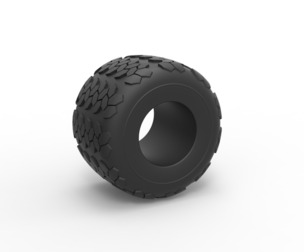 Monster Jam tire 27 Scale 1:25