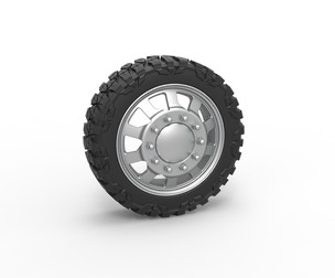 Front semi wheel for pickup Version 18 Scale 1:25
