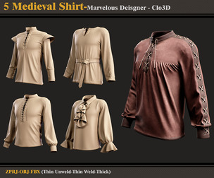 5 Medieval Shirts/Models