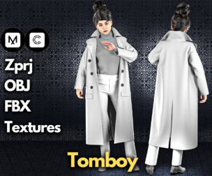 Tomboy No.1 : ZPRJ+OBJ+FBX+Texture