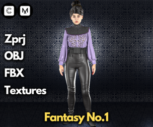 Fantasy No.1 : ZPRJ+OBJ+FBX+Texture
