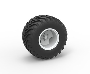 Wheel from vintage monster truck Scale 1:25