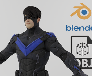 Nightwing Robin "Batman" Textured Model