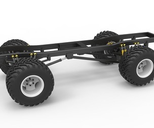 Chassis of vintage monster truck Scale 1:25