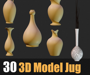 30 3D Jug Models In Maya For Game And Animation