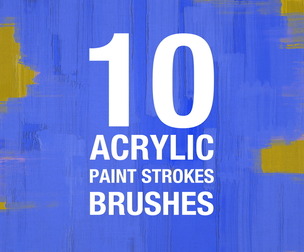 10x Acrylic Paint Strokes Brushes