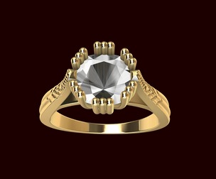 Cushion Cathedral Ring