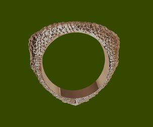 Crocodile Skin Textured Ring