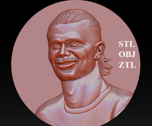 Erling Haaland bust for 3D printing