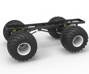 Chassis of vintage monster truck Scale 1:25