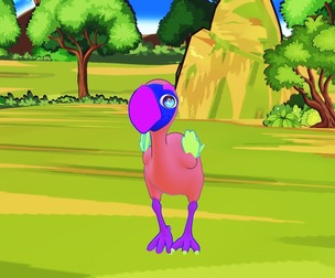 OSTRICH 3D KIDS 2D ASPECT PAINTED