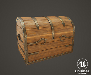 Medieval Treasure Chest - Wooden Chest VII