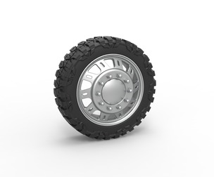 Front semi wheel for pickup Version 19 Scale 1:25