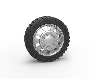 Front semi wheel for pickup Version 21 Scale 1:25