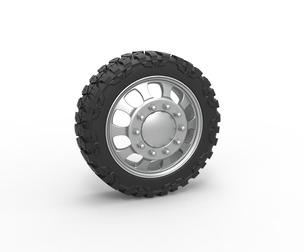 Front semi wheel for pickup Version 22 Scale 1:25