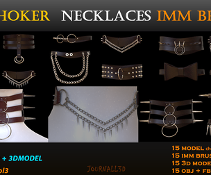 15choker necklace imm brush + 3dmodel vlo3
