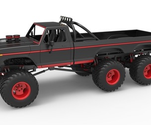 Monster Truck 6x6 concept Scale 1:25