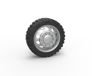 Front semi wheel for pickup Version 23 Scale 1:25