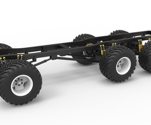 Chassis of 6x6 Monster Truck Scale 1:25