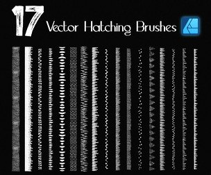 Affinity Brushes - 17 Vector Hatching Brushes