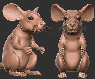 Mouse - Topology + UV Map