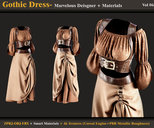 Gothic Dress-Models+Materials