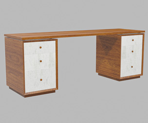 Traditional Wooden Desk Low-poly