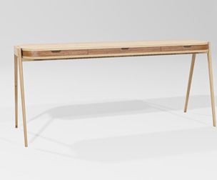 Modern Mid-Century Wooden Desk VR-Ready