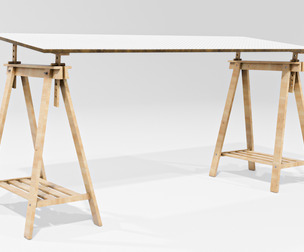 Ikea Drawing Desk Low-poly
