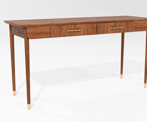 Semi-Traditional Dark Wood Desk VR-Ready