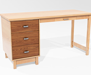 Traditional Light Wood Home Desk VR-Ready