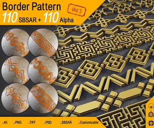 110 Border Pattern + Alpha (4K) Vol 3
