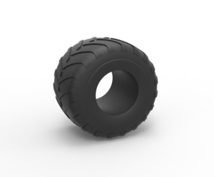 Monster Jam tire 28 Scale 1:25