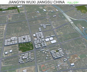 Jiangyin Wuxi city Jiangsu China 3d model 45km