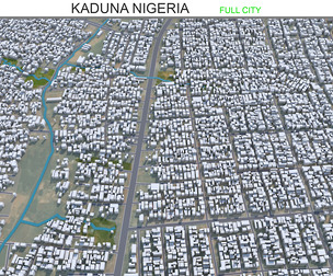Kaduna city Nigeria 3d model 25km